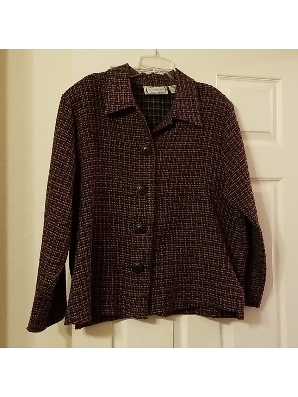 Sarah Bentley Women's Soft Multi-Color Pink and Black Blazer Size 20W